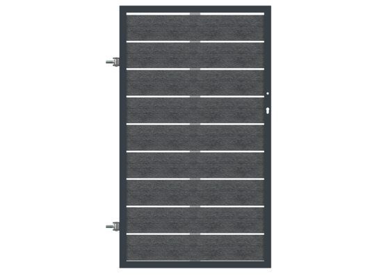 Furtka Kornel ocynk antracyt 90 x 150 cm strukturaa lewa Polbram