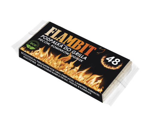 Podpałka szara 48 kostek Flambit