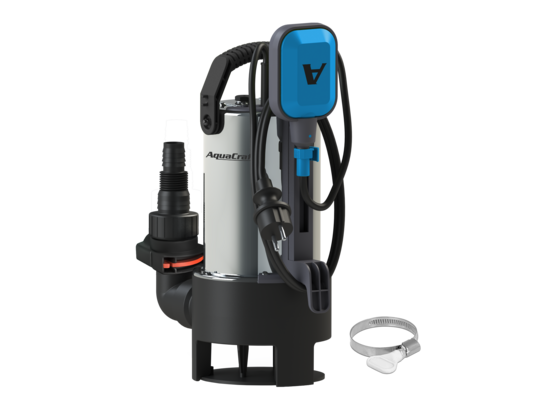 Pompa zatapialna do brudnej wody 900 W plastik/inox z przyłączem QC Aquacraft