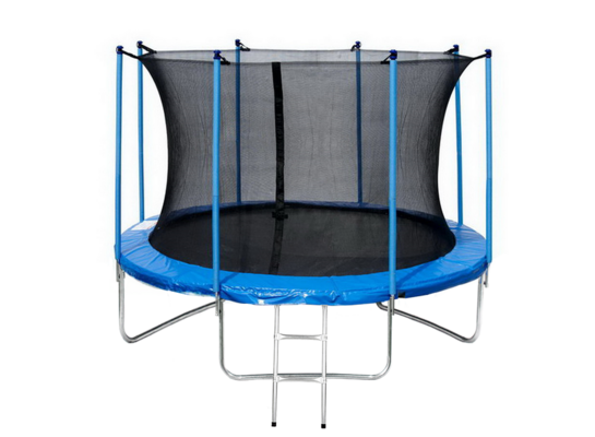 Trampolina 14" o średnicy 427 cm z siatką wewnętrzną i drabinką