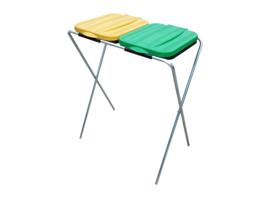 Stojak do segregacji odpadów podwójny