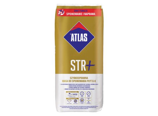 Szybkosprawna masa do spoinowania płyt G-K STR+ 20 kg ATLAS