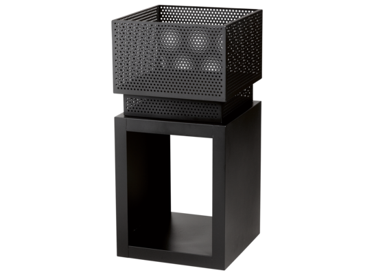 Palenisko ogrodowe z pojemikiem na drewno 40 x 40 x 83 cm