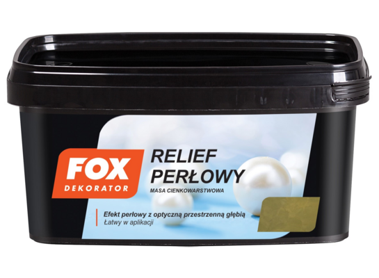 Masa cienkowarstwowa RELIEF PERŁOWY GREEN 1 kg FOX