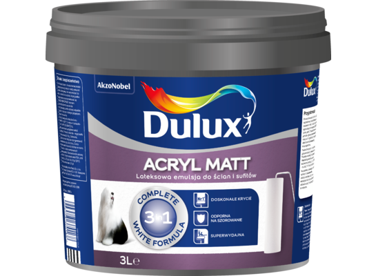Farba lateksowa Acryl Matt 3 l Dulux