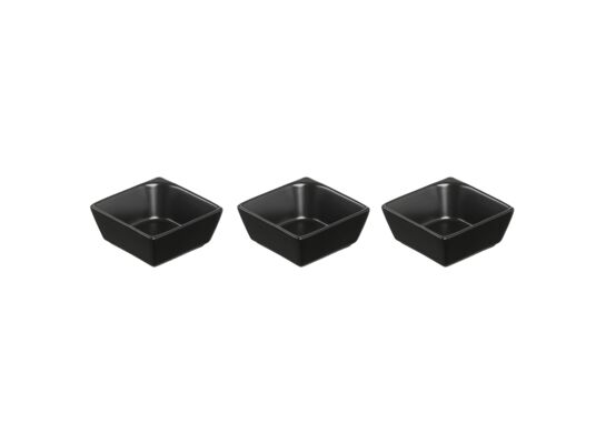 Salaterka Salsa 3 sztuki 8 x 8 cm kwadrat czarny AMBITION