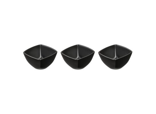 Salaterka Salsa 3 sztuki 8 x 8 cm 140 ml czarny AMBITION