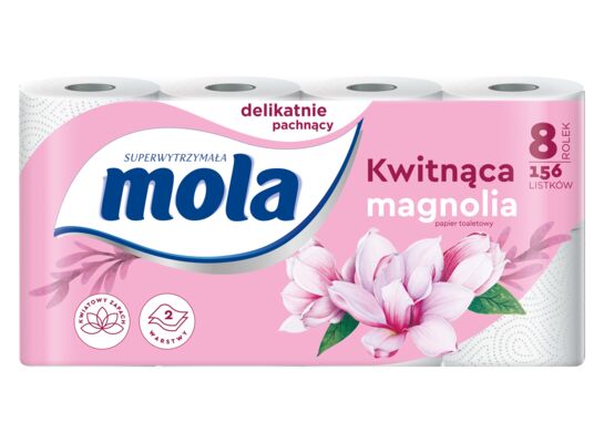 Papier toaletowy KWITNĄCA MAGNOLIA 8 rolek Mola