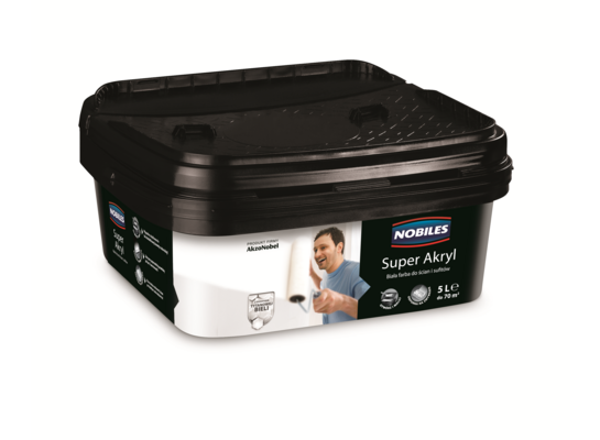 Farba akrylowa Super Akryl Biała 5 l Nobiles