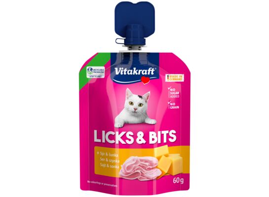 Przysmak dla kota LICKS & BITS ser i szynka 60 g Vitakraft