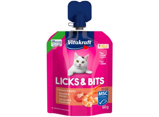 Przysmak dla kota LICKS & BITS krewetka i pomidor 60 g Vitakraft