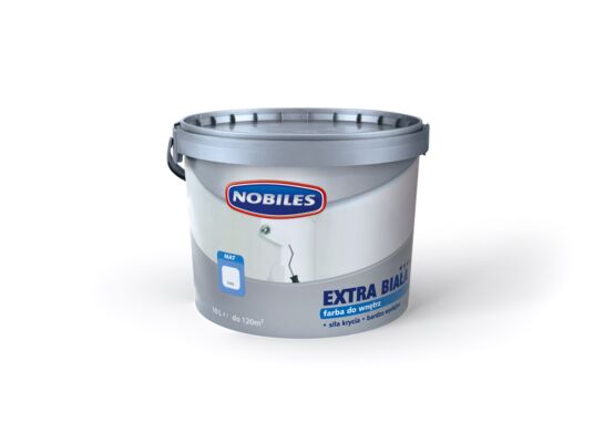 Farba akrylowa Extra Biała 10 l Nobiles