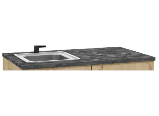 Blat kuchenny F100 100,2 x 60 x 2,5 cm beton czarny Deftrans