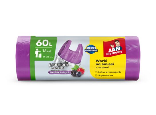 Worki na śmieci T-Shirt Smart 60 l 15 sztuk Jan Niezbędny