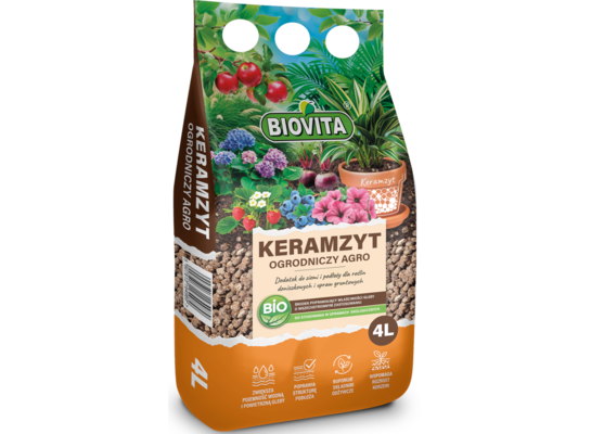 Keramzyt ogrodniczy Agro 4 l 8 - 16 mm BIOVITA