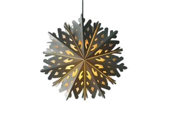 Lampion dekoracyjny 60 x 17 cm z podwójnej warstwy papieru +10 diod LED