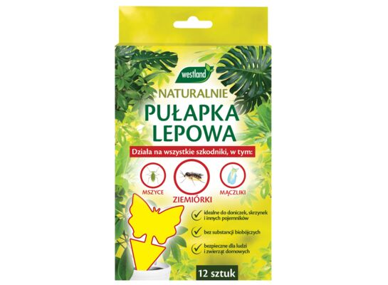 Pułapki lepowe na szkodniki 12 sztuk Westland Naturalnie