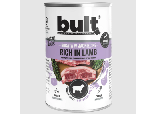 Karma mokra dla psa z jagnięciną 0,4 kg Bult