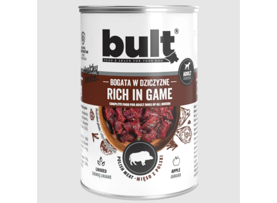 Karma mokra dla psa z dziczyzną 0,4 kg Bult