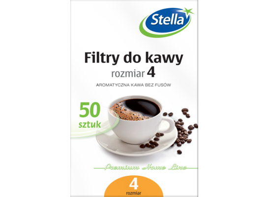 Filtry do kawy rozmiar 4 50 sztuk STELLA
