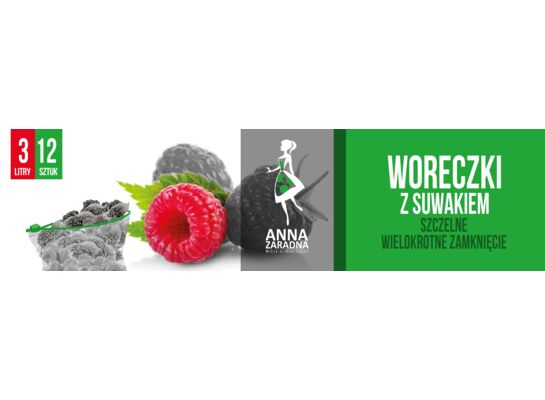 Woreczki domowe z suwakiem 3 l 12 sztuk