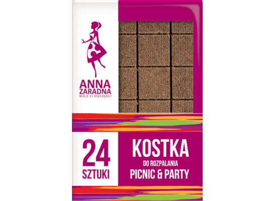 Kostki do rozpalania brązowe 24 sztuki