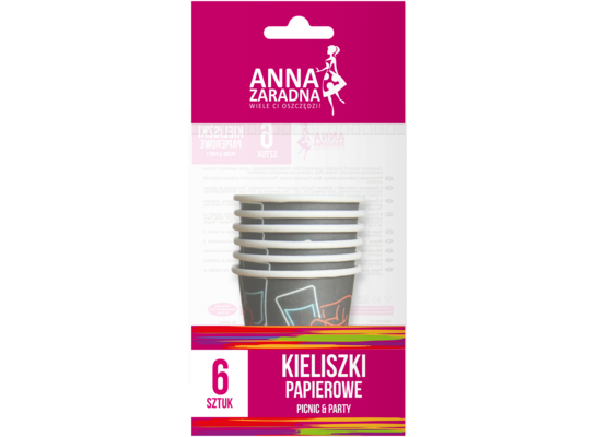 Kieliszki papierowe 6 sztuk ANNA ZARADNA