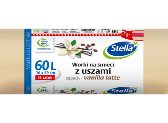 Worki na śmieci VANILLA LATTE 60 l 16 sztuk