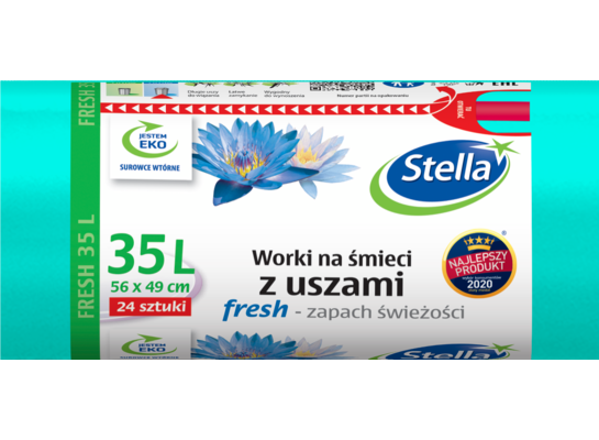 Worki na śmieci uszy FRESH 35 l 24 sztuk