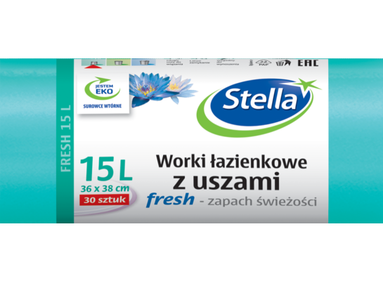 Worki łazienkowe uszy FRESH 15 l 30 sztuk
