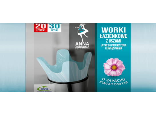 Worki łazienkowe uszy KWIAT 20 l 30 sztuk