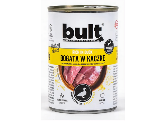 Karma mokra dla psa bogata w kaczkę 0,4 kg BULT