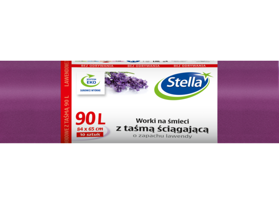 Worki na śmieci taśma LAWENDA 90 l 10 sztuk
