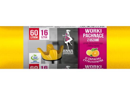 Worki na śmieci uszy CYTRUS 60 l 16 sztuk