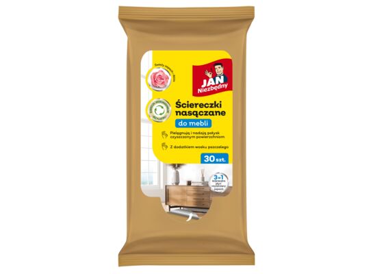 Ściereczki nasączone do mebli 30 sztuk Jan Niezbędny