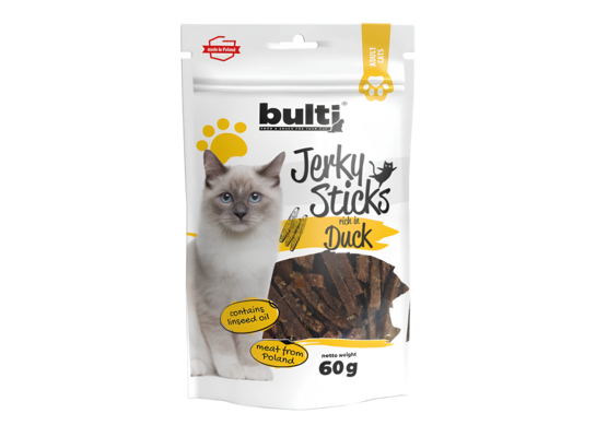 Przysmak dla kota z kaczką Jerky Sticks 60 g Bulti