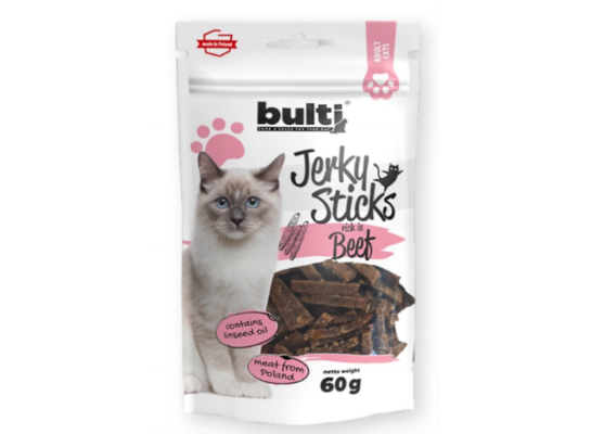 Przysmak dla kota Jerky Sticks wołowina 60 g Bulti Sticks