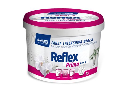 Farba lateksowa wewnętrzna REFLEX Primo 10 l Franspol