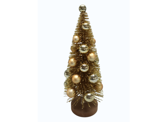 Figura ozdobna choinka z bombkami 40 cm
