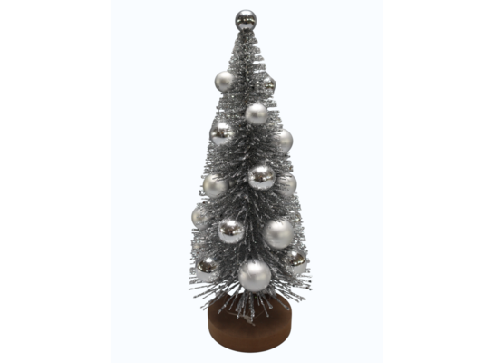 Figura ozdobna choinka z bombkami 30 cm