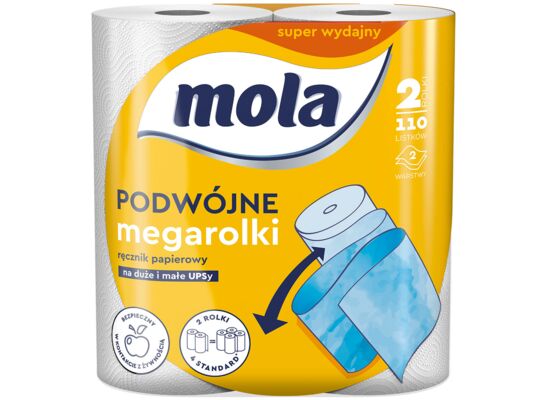 Ręcznik papierowy MEGA 2 warswty 2 rolki Mola