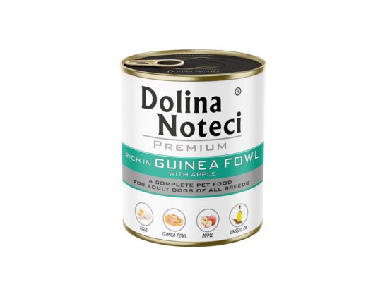 Karma mokra dla psa perliczka z jabłkiem 800 g Dolina Noteci