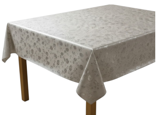 Cerata PVC srebrna kwiaty 137 cm 20 mb