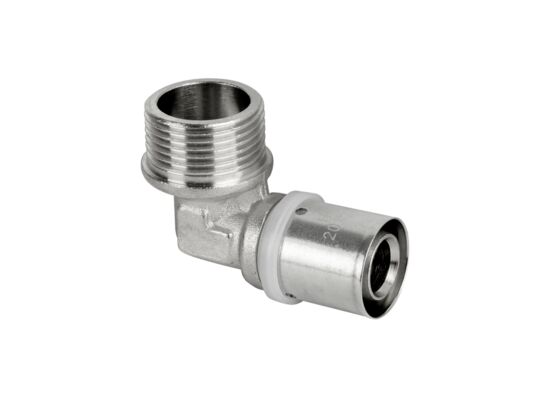 Kolano zaprasowywane 90° PEX 3/4" x 20 mm Gz