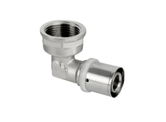 Kolano zaprasowywane 90° PEX 1/2" x 20 mm Gw