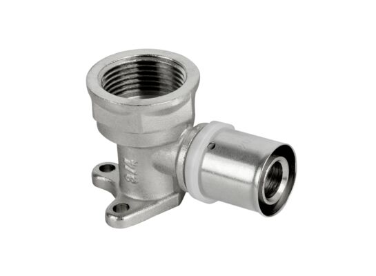 Kolano zaprasowywane 90° PEX 1/2" x 16 mm Gw