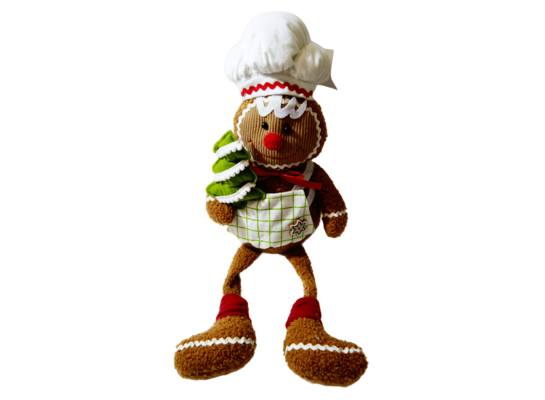Figura tekstylna piernik ze zwisającymi nogami