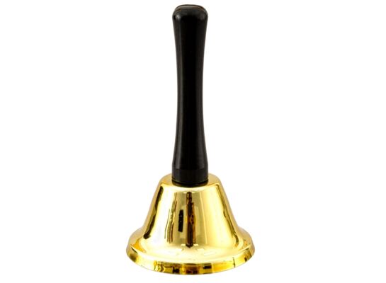 Dzwonek mikołaja złoty 12 cm x 6,5 cm