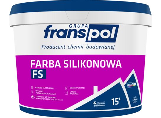 Farba silikonowa FS biała 15 l Franspol