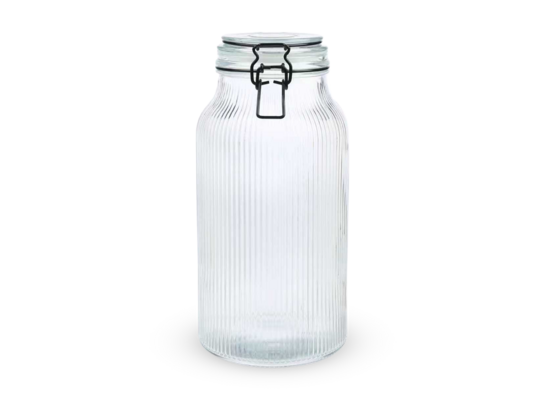 Słój z klamrą prążki 2,6 l TR-116